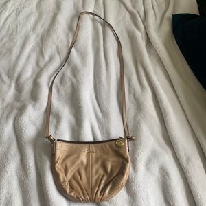 Coach crossbody bag tan shimmer